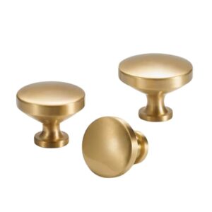 Brass Knob Brushed Brass Knob