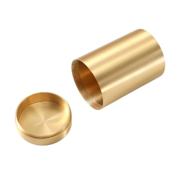 side of Cylindrical Brass Storage