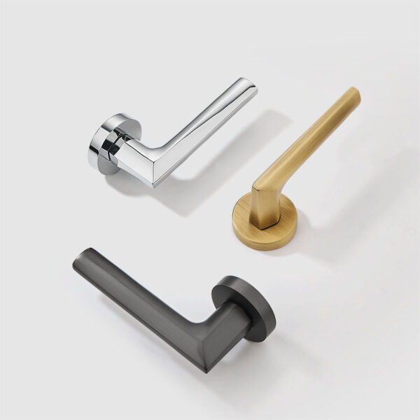 Smooth Solid Brass Interior Door Set - Lever Handle - Passage Smooth Solid Brass Interior Door Set - Lever Handle - Passage